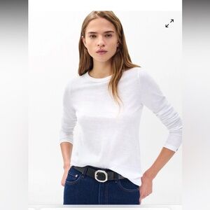 Rag & Bone The Slub Long Sleeve - bright white, XS